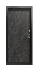 Дверь Termo Ral 9005 Terma Premium + Темный мрамор 2701 вид внутри