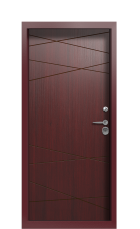 Дверь Termo Ral 3005 Woodline Темно-красный  2576 вид внутри