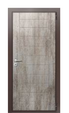 Дверь TermoWood Ral 8017 Джут 276 вид снаружи