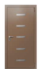 Дверь Termo Ral 8025 Securemme 364 вид снаружи