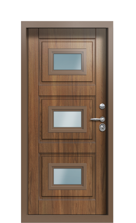 Входная дверь TermoPlus Ral 8025 Бронзовая лиственница 1202