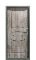 Дверь Termo Ral 6005 Джут 113 вид внутри