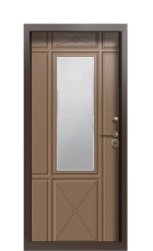 Дверь Termo Ral 8017 RAL 8025 1196 вид внутри