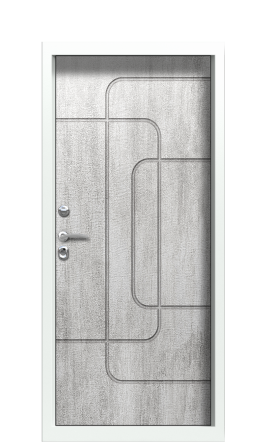 Дверь TermoPlus Decoline Premium Джут белый D003 Фьюзинг Ral 9003 левая 1000