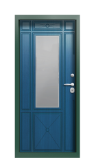 Дверь Termo Ral 6028 Темно-синяя 1395 вид внутри