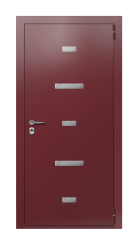 Дверь TermoPlus Ral 3005 Темно-красный 1193 вид снаружи