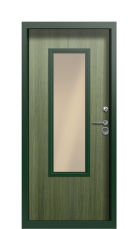 Дверь Termo Patina Woodline Темно-зеленое 2620 вид внутри