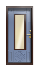 Дверь Termo Ral 3005 Ral 5014 1415 вид внутри
