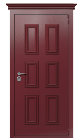 Дверь TermoPlus Ral 3005 Woodline Темно-красный 2726