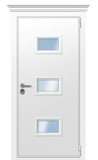 Дверь TermoWood Ral 9003 Terma Premium Белый глянец 2648 вид снаружи