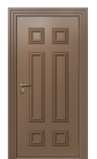 Дверь TermoPlus Ral 8025 Дымчатое Дерево 490 вид снаружи