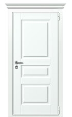 Дверь TermoWood Collori RAL 9003 F001 Collori RAL 9003 F001 вид снаружи