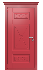 Дверь TermoWood Collori Ral 3031 C004 Ral 9003 B003 Карниз левая 1000 вид снаружи