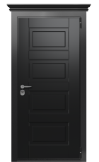 Дверь TermoWood Ral 9005 Collori Ral 9005 2690 вид снаружи