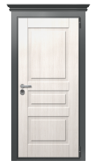 Дверь TermoWood Ral 7043 Граб белый 285 вид снаружи