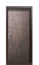 Дверь Termo Terma Марсианский камень Ral 8017 Багет F007 Карниз левая 880 вид внутри