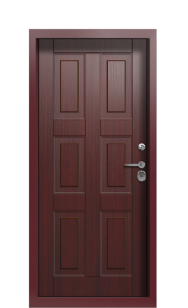 Дверь TermoPlus Ral 3005 Woodline Темно-красный 2726