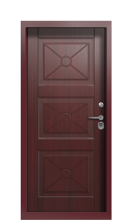 Дверь TermoPlus Ral 3005 Woodline Темно-красный 2694