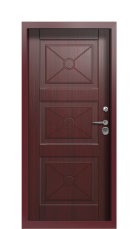 Дверь Termo Ral 3005 Woodline Темно-красный 2694 вид внутри