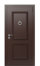 Дверь TermoPlus Woodline тик tobacco вид снаружи