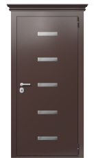 Дверь TermoPlus Ral 8017 Тик 525 вид снаружи