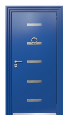 Дверь Termo Ral 5005 Кале 51 вид снаружи