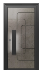 Дверь TermoWood Decoline Бетон темный, Decoline Бетон светлый вид снаружи