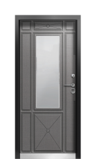 Дверь Termo Ral 9005 Дымчатое Дерево 984 вид внутри