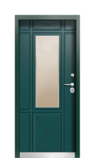 Дверь Termo Ral 8017 Ral 8025 999 вид внутри