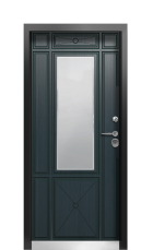 Дверь Termo Ral 7009 Серый Антрацит 949 вид внутри