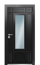 Дверь TermoWood Ral 9005 Securemme 660 вид снаружи