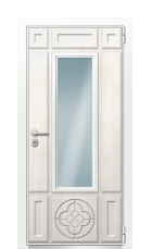 Дверь TermoWood Ral 9003 Граб Белый 932 вид снаружи