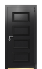 Дверь TermoPlus Ral 9005 Венге 532 вид снаружи