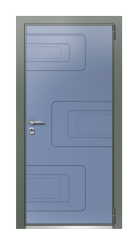 Дверь TermoWood Ral 7009 Ral 5014 719 вид снаружи