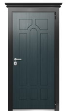 Дверь TermoWood Ral 9005 Серый Антрацит 657 вид снаружи