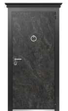Дверь TermoWood Vesivo Тёмный мрамор 433 вид снаружи