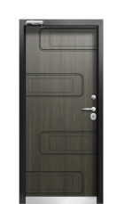 Дверь Termo Ral 9005 Венге 511 вид внутри