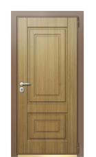 Дверь TermoWood Ral 8025 Дуб Светлый 441 вид снаружи