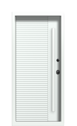 ДверьTermoWood RAL 7043, RAL 9003 с подсветкой вид внутри