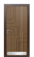 Дверь TermoWood Tobacco Тик 240 вид снаружи