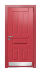 Дверь TermoWood Ral 3031 Securemme 579 вид снаружи