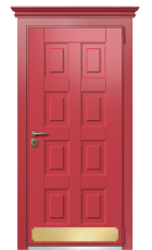 Дверь TermoWood Ral 3031 Securemme 551 вид снаружи