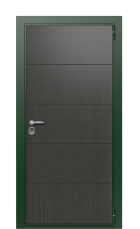 Дверь TermoWood Patina Графитовое дерево 1069 вид снаружи
