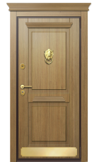 Дверь TermoWood Дуб, Белое дерево вид снаружи