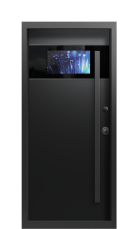 Дверь Termo Terma Черный мрамор, Collori RAL 9005 вид внутри