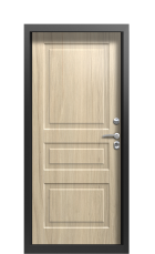 Дверь Termo Decoline premium графитовое дерево vesuvio молоток вид внутри