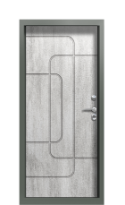 Дверь Termo Ral 7009 Джут белый 1227 вид внутри