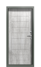 Дверь Termo Vesuvio Джут белый 1143 вид внутри