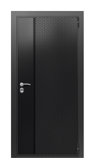 Дверь TermoWood Vesuvio Ral 9005 728 вид снаружи