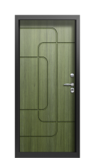 Дверь Termo Vesuvio Темно-зеленое 1520 вид внутри